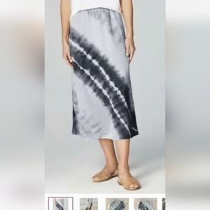 MP NWT J. Jill Black/Gray Tie dye Midi Skirt